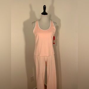 NWT Gloria Vanderbilt Sport Peach Terry Top and Pants